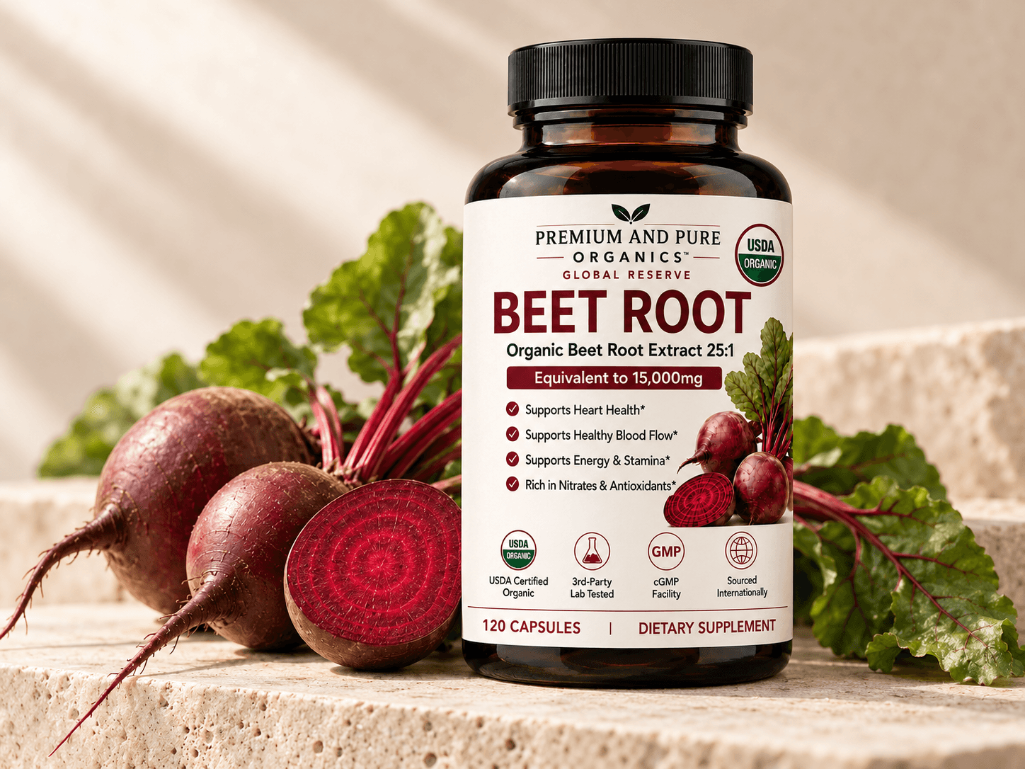 Beet Root capsules bottle